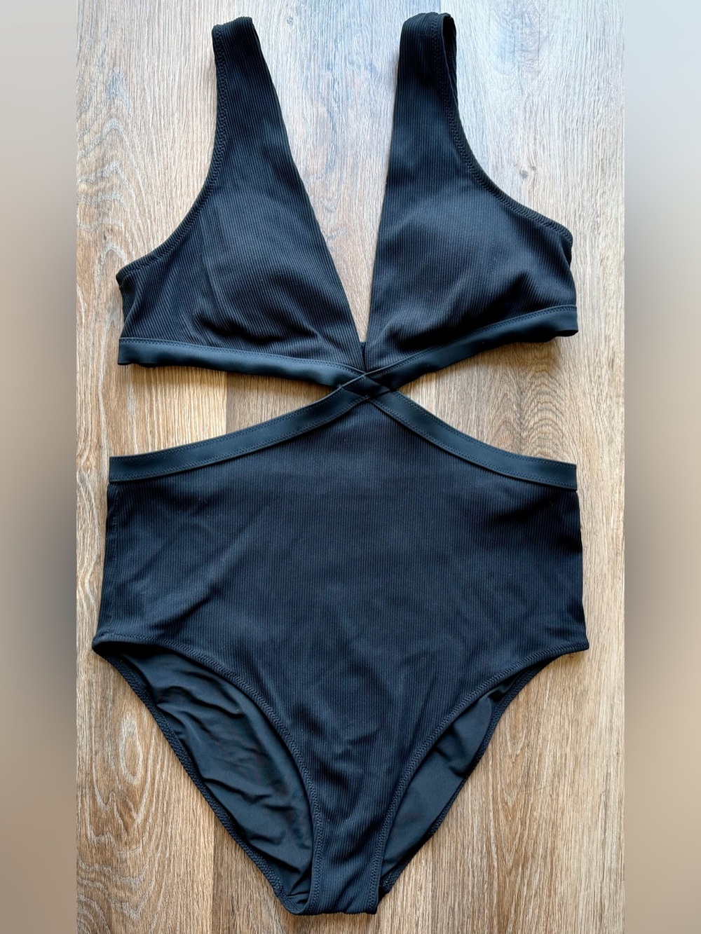 AERIE | Ribbed | Mix Crossover | Cut Out | One Piece Swimsuit